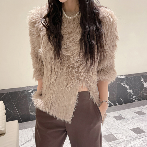 Maple slit fur knit(Shipping after January 31th)