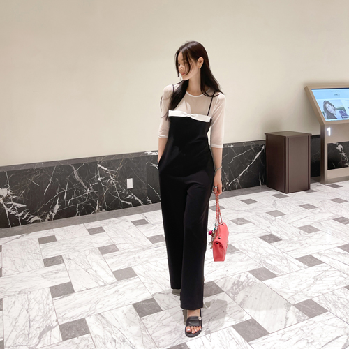 Slander ribbon jumpsuit