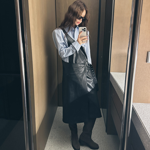 Singer vintage leather dress