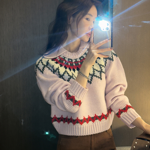 Panyi collar nordic knit
