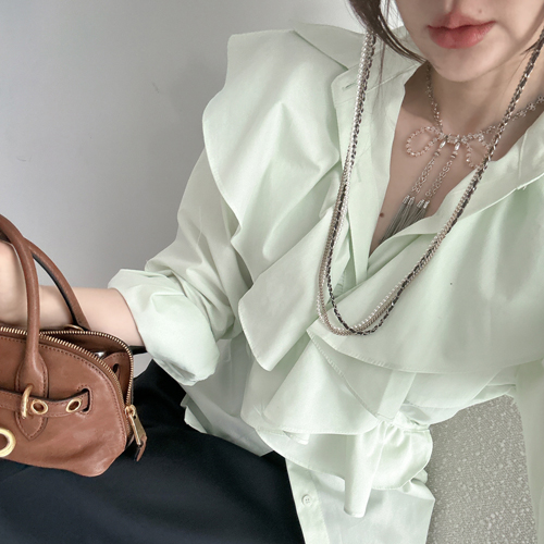 Stilla frill layered blouse