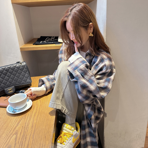 Mona check shirt skirt