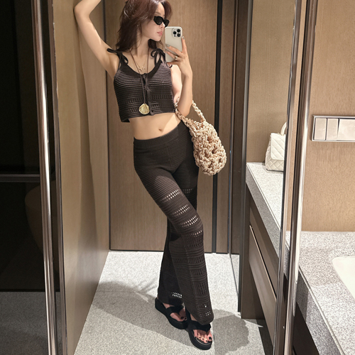 Vesta crochet knit pants