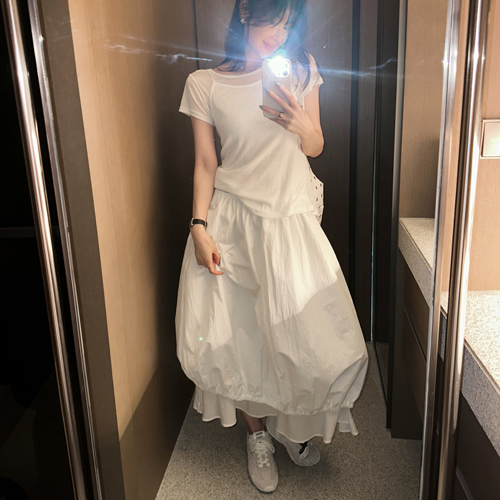 Kiko balloon long skirt