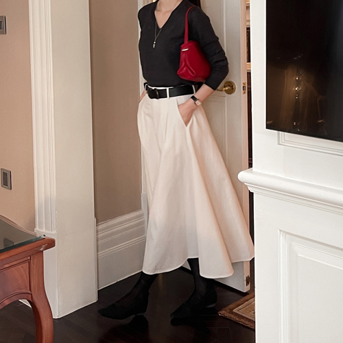 Archive cotton flare skirt