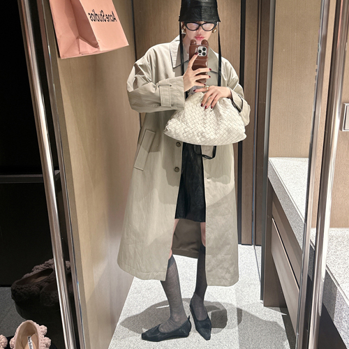 Structure belted burberry coat