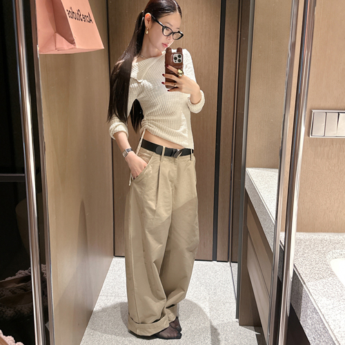 Riley cotton wide pants