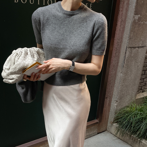 Heavy short-sleeved knit
