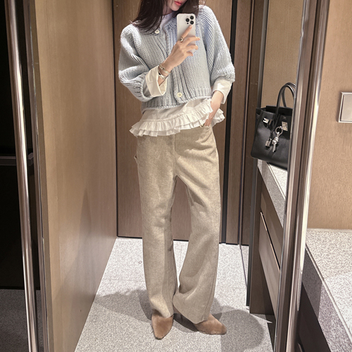 Ripply straight pants
