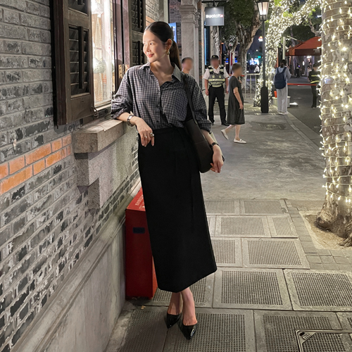 Tibet H-line maxi skirt