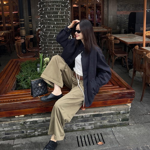 Boy-fit dyeing cotton jumper