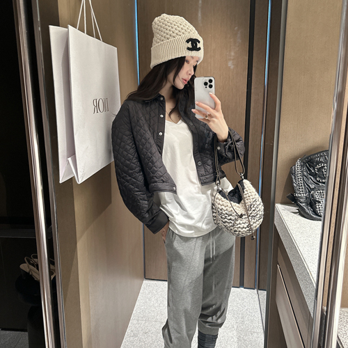 Quilt duckdown crop jumper