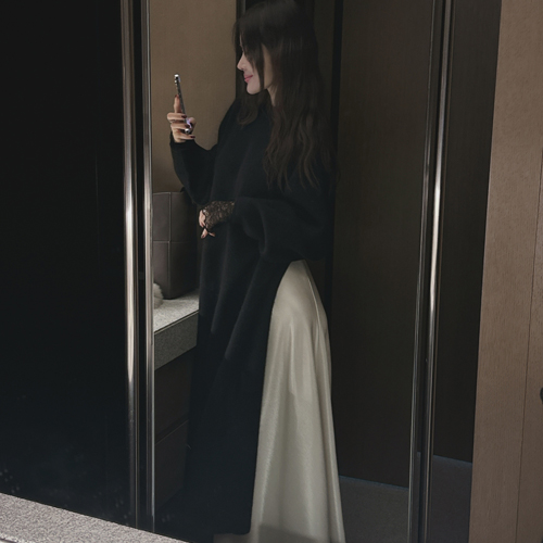 Roco button wool long dress