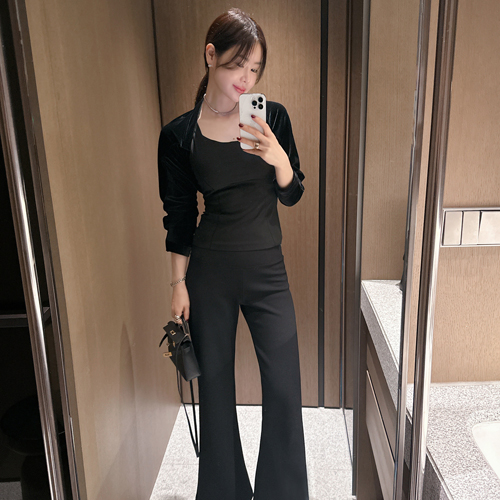 Brad velvet span bolero