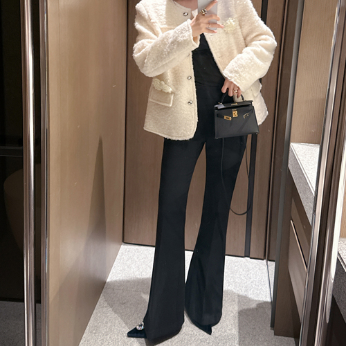 Pinter slim boots-cut slacks