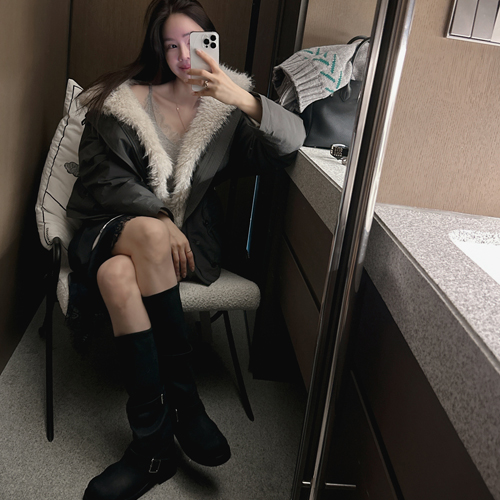 Maple duck down fur jumper