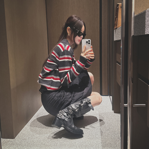 Fish dangara wool collar knit