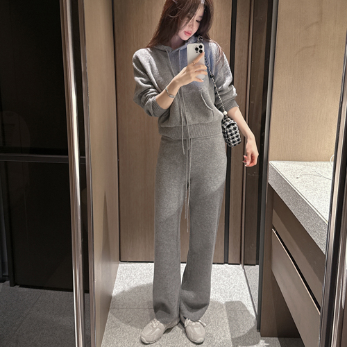 Yak pine wool knit pants