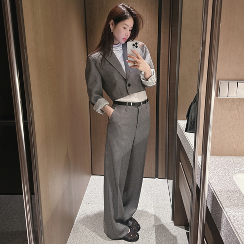 Lucan check belt pants