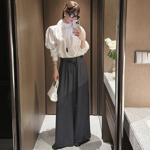 Weed leather string slacks