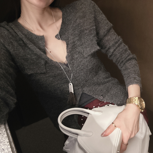 Adel fake pocket cardigan