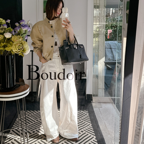 Tug wide cotton pants