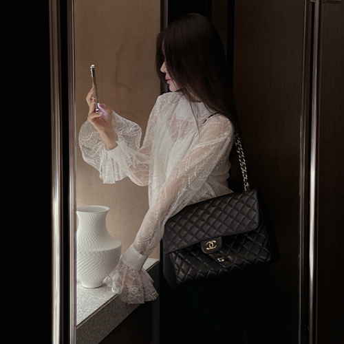 Misco lace frill blouse