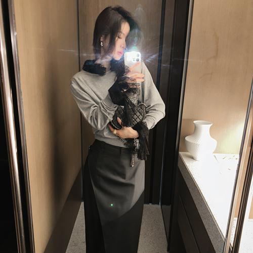 Tickle shibori round knit