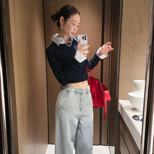 Folse shirt layering knit