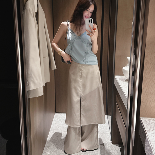 Buddy linen layered pants