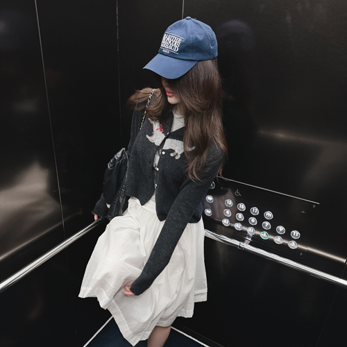 Dog round wool cardigan (wool100%)