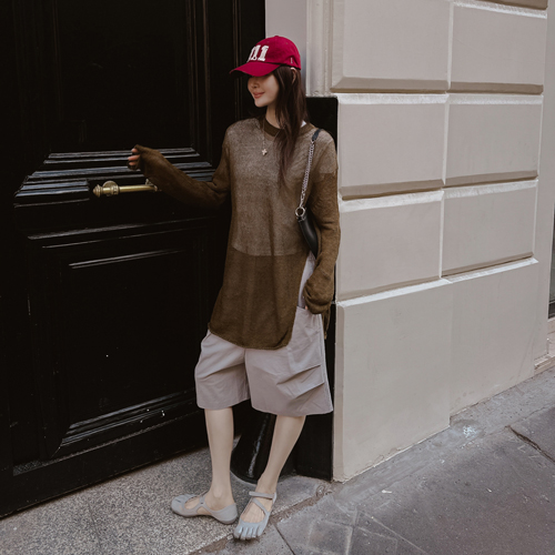 Blin wide bermuda pants