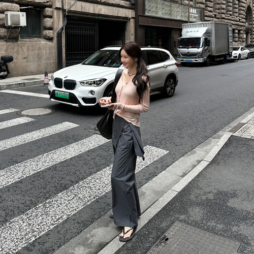 Halve nylon wrap pants