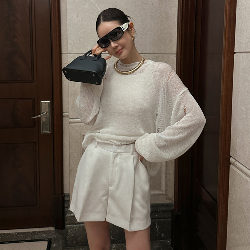 Gabi one-tuck ban pants