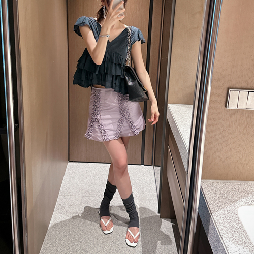 Bloom floral mini skirt