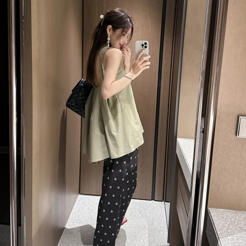 Purine cotton volume blouse