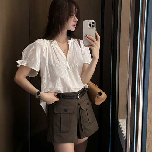 Clean summer lace blouse