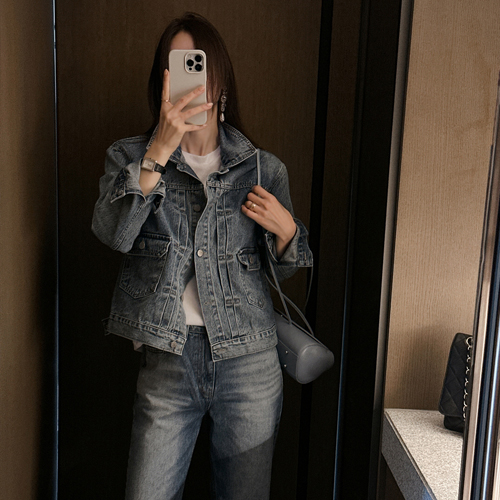 Brush denim jacket
