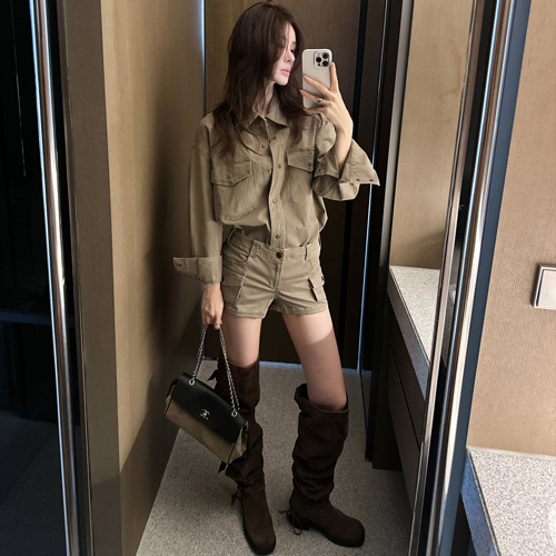 Lay pigment western shorts
