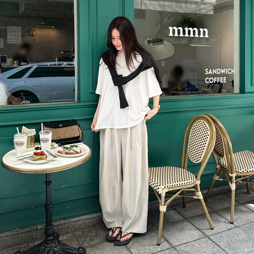 True string wide pants